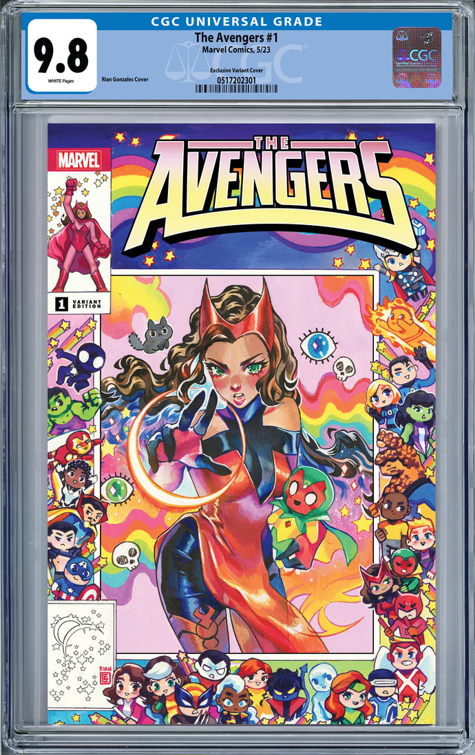 Avengers #1 by Rian Gonzales Devil Dog Exclusive 25th Anniversary Homage Variant CGC 9.8(2023)