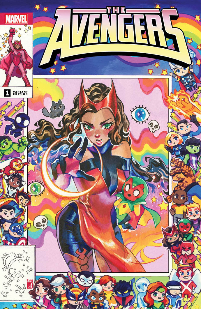 Avengers #1 by Rian Gonzales Devil Dog Exclusive 25th Anniversary Homage Variant (2023)