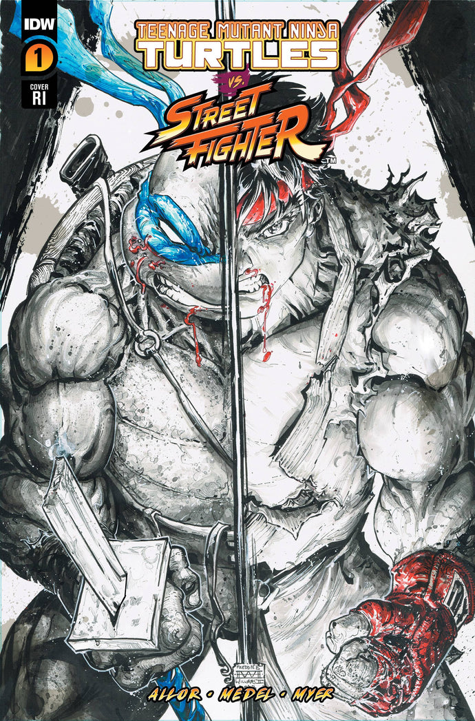 TMNT vs. Street Fighter #1 Freddie Williams II 1:100 Variant (2023)