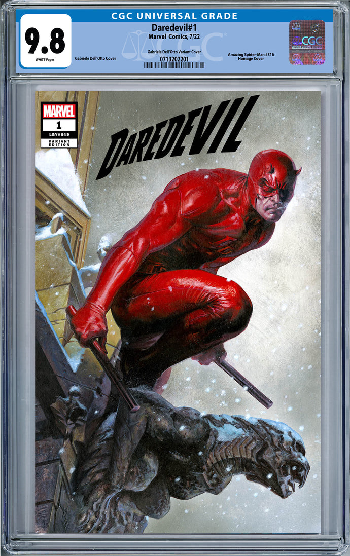 Daredevil #1 Gabriele Dell'Otto Devil Dog Comics Exclusive Variant CGC 9.8 (2022) PRE-ORDER