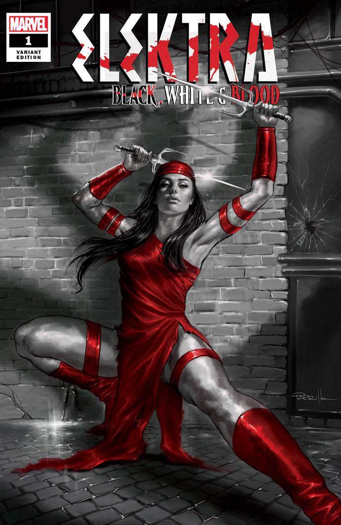 Elektra: Black, White, and Blood #1 Lucio Parrillo Devil Dog Comics Exclusive Variant (2022)