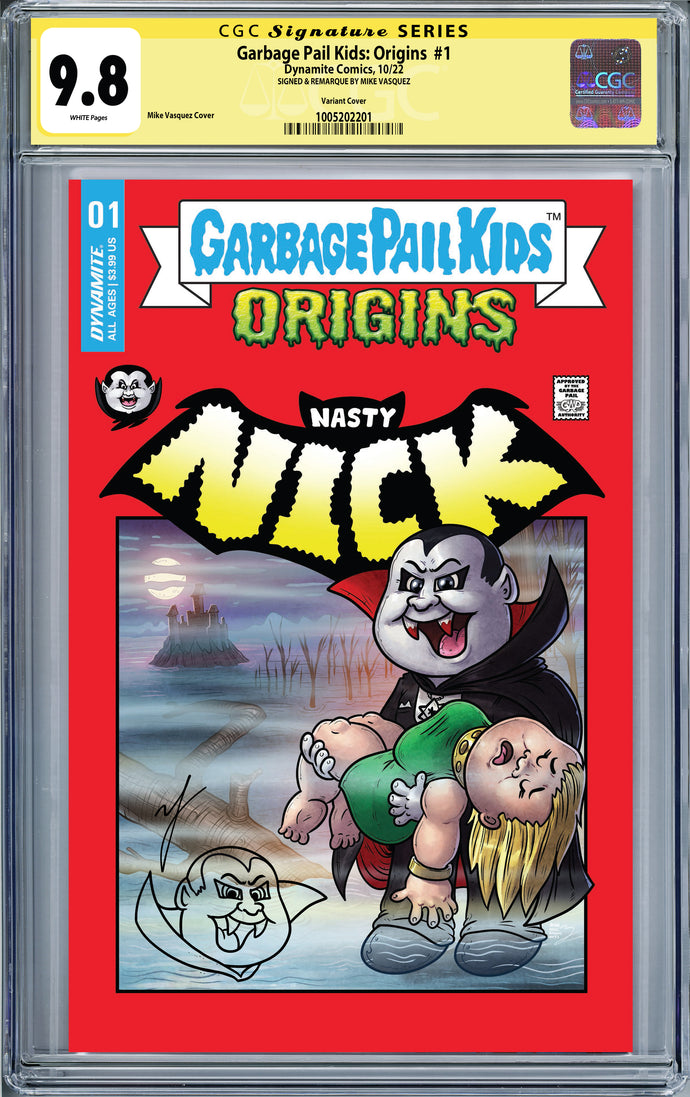 Garbage Pail Kids: Origins #1 Mike Vasquez Devil Dog Comics CGC 9.8 SS Variant (2022)