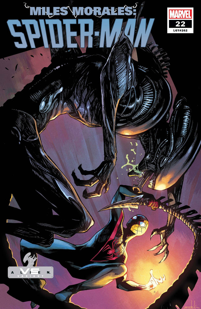 Miles Morales: Spider-Man #22 Valerio Schiti Marvel v. Alien Variant (2021)