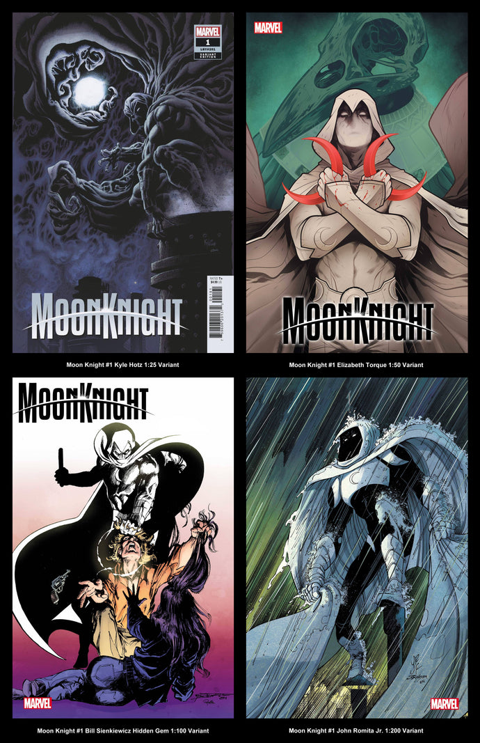 Moon Knight #1 Incentive Variant Cover 4 Book Bundle (2021)