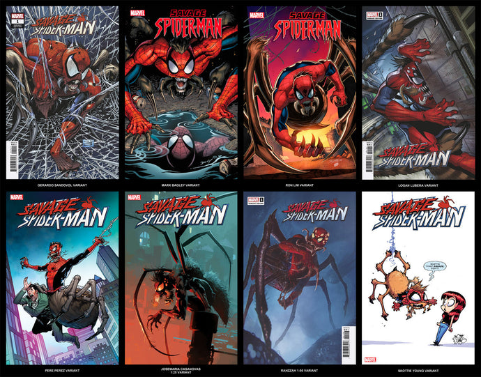 Savage Spider-Man #1 - 8 Book Variant Set (2022)