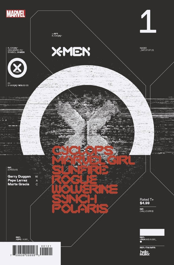 X-Men #1 Tom Muller 1:10 Design Variant (2021)