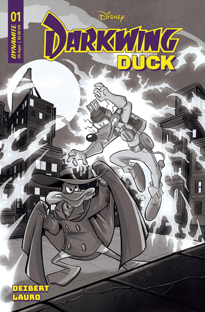 Darkwing Duck #1 Carlo Lauro 1:150 Black and White Variant (2023)