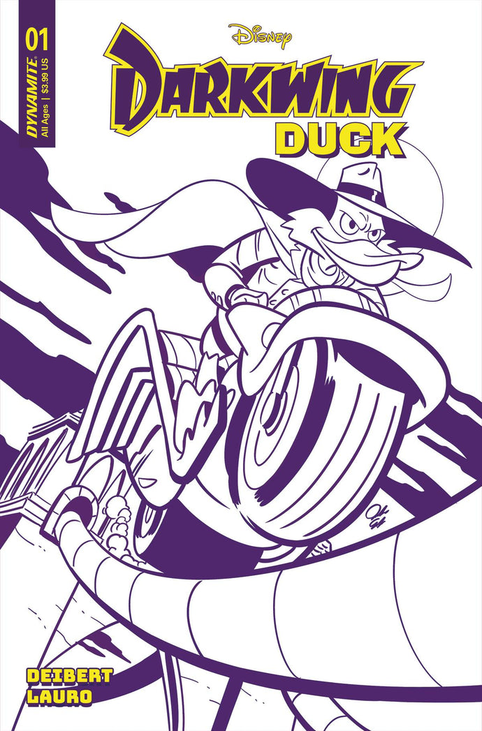 Darkwing Duck #1 Jacob Edgar 1:75 Purple Line Art Variant (2023)