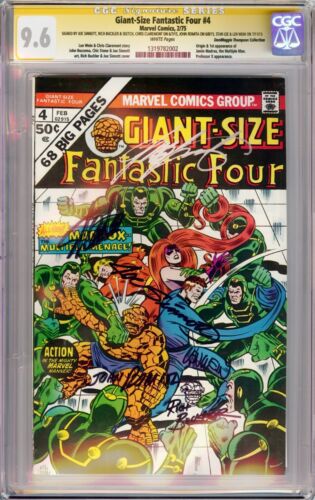 Giant-Size Fantastic Four #4 CGC 9.6 SS Signed by Stan Lee and Joe Sinnott + 4 more • Pedigree
