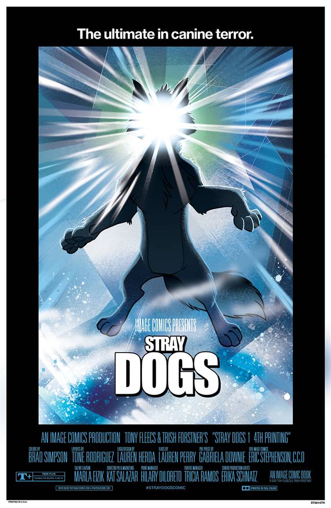 Stray Dogs #1 Trish Forstner The Thing Movie Poster Homage Variant 4th Printing (2021)